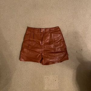 Faux Leather Shorts